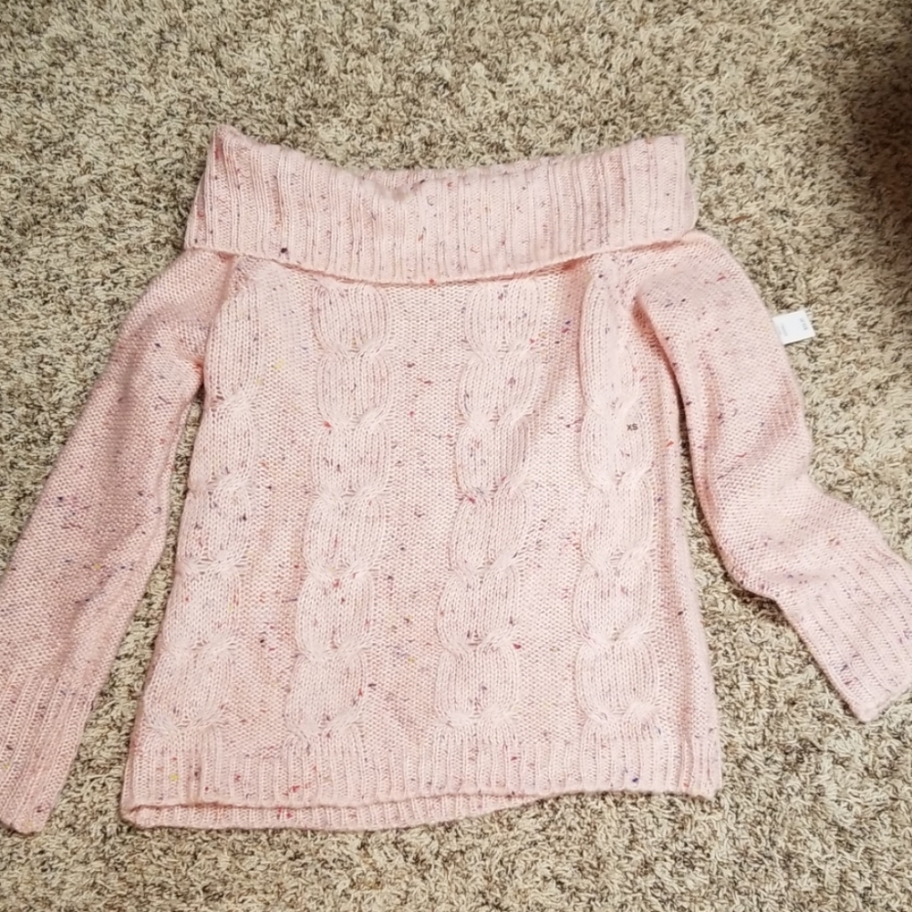 Women's Off the Shoulder Cable Knit Sweater NWT